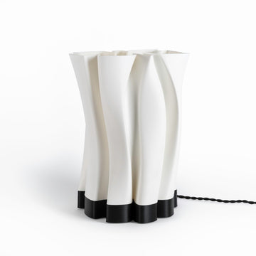 Flame Modern Bohemian Plant-Based PLA 3D Printed Dimmable LED Table Lamp - JONATHAN Y
